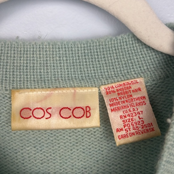 COS COB women’s large longline button detail vintage angora blend sweater - Picture 4 of 9